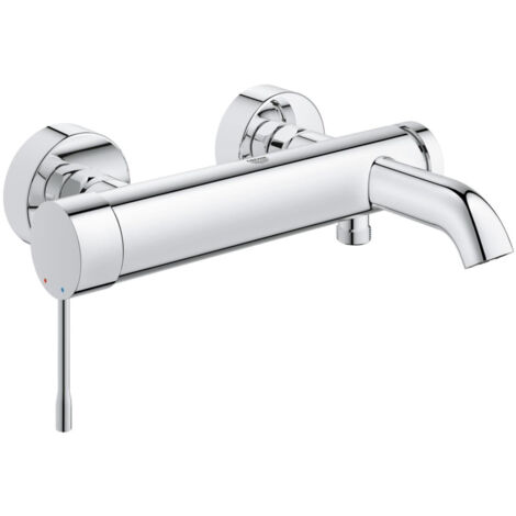 Grohe Wannen-/Brausebatterie-Set Mechanischer Einhebelmischer Essence + Stabhandbrause 1 Strahl Euphoria Cosmopolitan, Chrom (33
