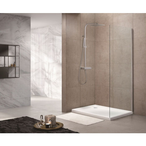 Swiss Aqua Technologies T-Linea Seitenwand aus Klarglas EasyClean + Profil Chrom, 90x200cm (SIKOTLDNEWSTENA90) (1/2)