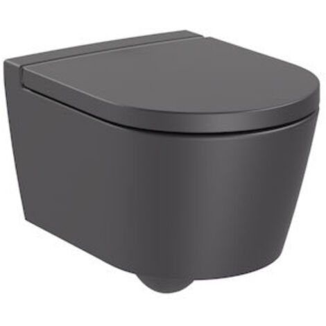 Roca Inspira Kompaktes Wand-WC ohne Flansch mit horizontalem Ablauf, Onyx (A346528640) (1/2)