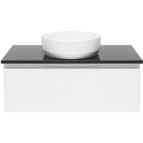 Swiss Aqua Technologies Badezimmermöbel mit Granitplatte SAT Evolution 98x30x44,8 cm mattweiß (SATEVO100WMZ) (1/4)