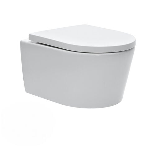 Villeroy & Boch Pack WC Vorwandelement + WC Swiss Aqua Technologies spülrandlos und unsichtbare Befestigungen + Weiße Platte