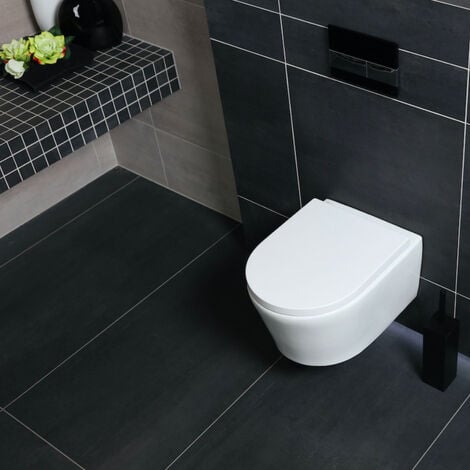 Villeroy & Boch Pack WC Vorwandelement + WC Swiss Aqua Technologies spülrandlos und unsichtbare Befestigungen + Weiße Platte