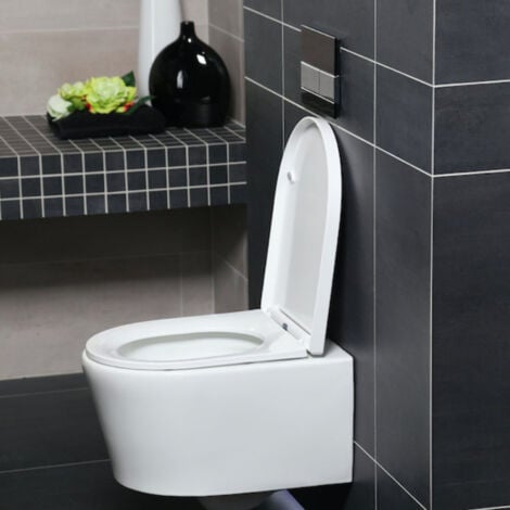 Villeroy & Boch Pack WC Vorwandelement + WC Swiss Aqua Technologies spülrandlos und unsichtbare Befestigungen + Chromplatte