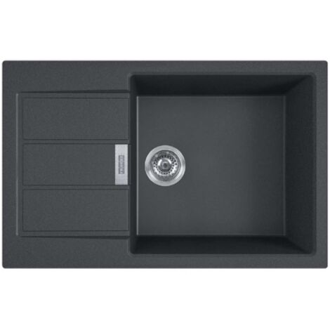 SIRIUS - 2.0 S2D 611-78 Tectonite® Einbauspüle mit XL-Becken Schwarz