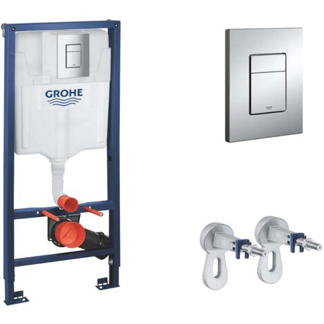 Grohe Rapid SL - Set - Vorwandelement für Wand-WC, Höhe 1,13 m, Betätigungsplatte Skate Cosmopolitan, verchromt 38772001