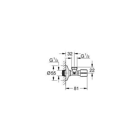 Grohe Eckventil, 1/2″ Chrom (22043000)
