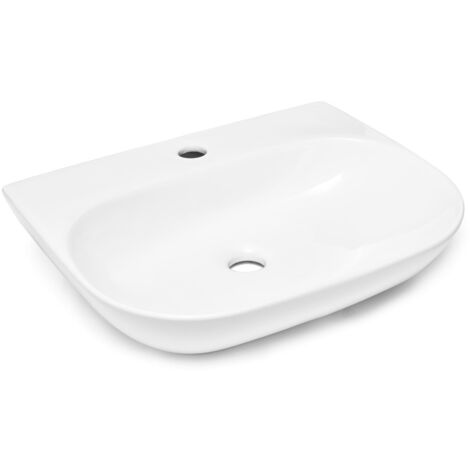 Swiss Aqua Technologies Brevis Wandwaschbecken mit Öffnung für Armaturen, 50x38,5x12cm (SATBRE5038R)