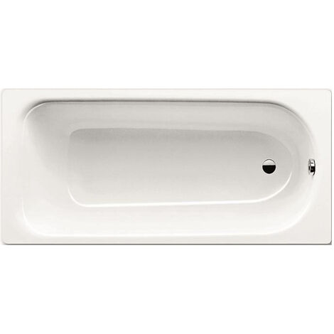 Kaldewei Eurowa Gerade Badewanne mit Füßen 170 x 70 cm aus emailliertem Stahl, Alpinweiß (119800010001-SET)