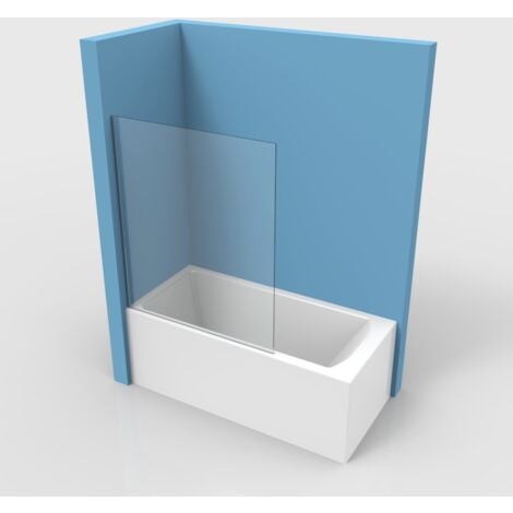 Swiss Aqua Technologies Feste Badewannenabtrennung aus Glas, 150x80 cm, Chrom (SIKOVZPEV150)