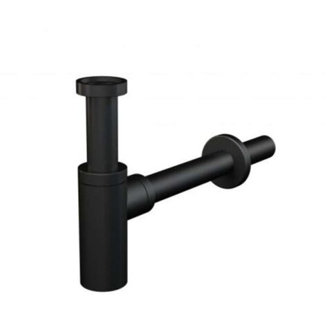 AlcaDrain Design Siphon 1 1/4" rund, Ganzmetall Schwarz matt (1/3)