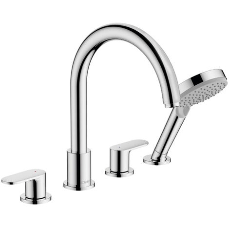 Hansgrohe Vernis Blend Finishing Set 4-Loch-Mischer auf Badewannenrand, Chrom (71456000)