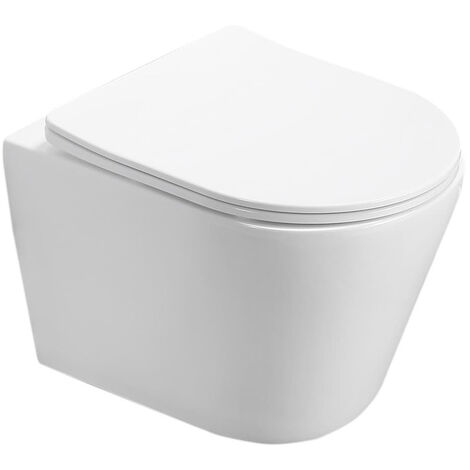 Grohe WC-Pack Vorwandelement + SAT Infinitio WC ohne Spülrand + Softclose WC-Sitz + Betetigungsplatte + Grohe Schallschutzpad