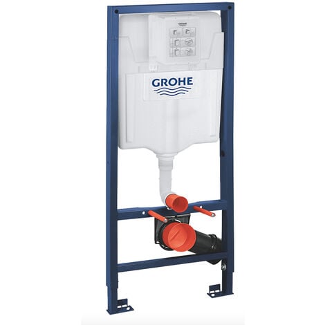 Grohe WC-Pack Vorwandelement Rapid SL + Infinitio WC ohne Spülrand + Softclose-Sitz + betätigungsplatte + Wandwinkel