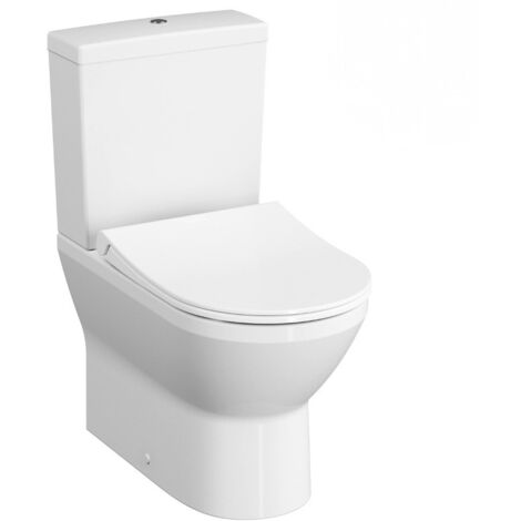 Vitra Integra Packung flanschloses Stand-WC mit Sitz mit Fallbremse und Spülkasten, Weiß (9859-003-7202)