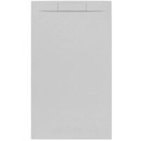 Swiss Aqua Technologies Fusion Duschwanne 120x80cm aus fließendem Marmor, Perlgrau (SATFU12080GRP)