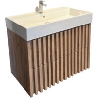Swiss Aqua Technologies Badezimmermöbel mit Waschbecken SAT Delano 60x56x46 cm Eiche matt (DELANO60ZDSAT)