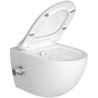 Swiss Aqua Technologies Infinitio Rimless WC mit thermostatischer Bidetfunktion + Softclose-Sitz (SATINF011RREXPBFCT)