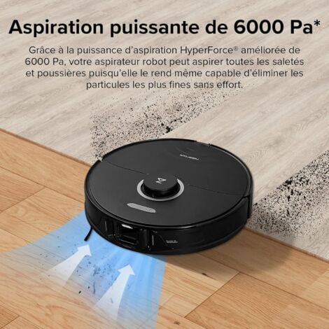 Roborock S8 Aspirateur Robot 6000Pa, 2 brosses latérales, LiDAR Navigation, Cartographie 3D