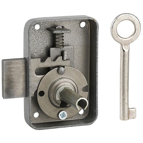Serratura per mobile, mobilio, destra, asse 25mm, 50x70mm, grigio, 1 chiave - THIRARD