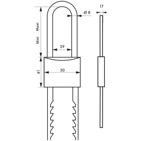 CABLEPELADO Lucchetto ad Arco Lungo | Serratura di Sicurezza | Lucchetto in Ottone | Arco in Ottone e Acciaio | Larghezza: 40 mm