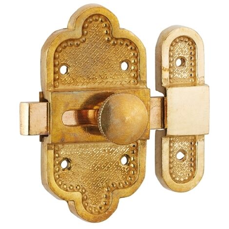 Chiavistello per mobile louis xvi in ottone patinato 40 x 80 mm - THIRARD