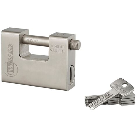 Thirard - Cadenas THOR 94 mm 5 clés nickel satin - 89940