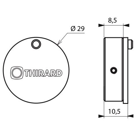 Copertura Otturatore per Cilindro europeo , 29mm, ottone - THIRARD