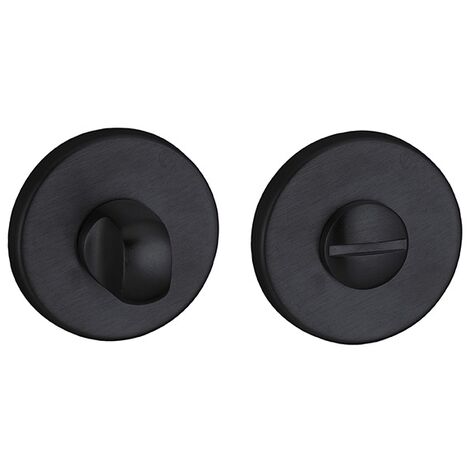 Coppia borchie, rosetta tonda Boston Ø 50mm a pomolo nero satinato - FROSIO BORTOLO