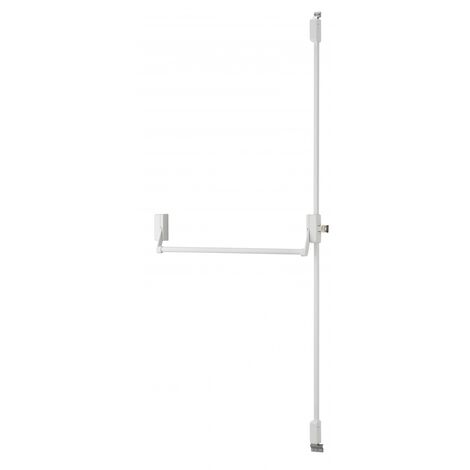 Serratura maniglione antipanico D-Cross per porta d'ingresso 1150mm max, 2/3 punti sopra e sotto, reversibile, bianco - THIRARD