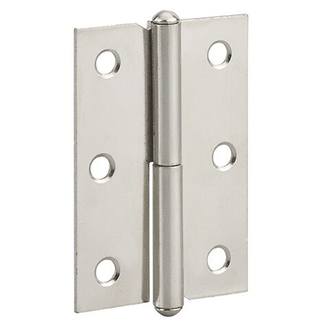 Cerniera per porta destra, 60x40mm, acciaio nichelato - THIRARD