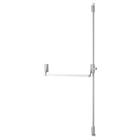 Serratura maniglione antipanico D-Cross per porta d'ingresso 1150mm max, 2/3 punti sopra e sotto, reversibile, grigio - THIRARD