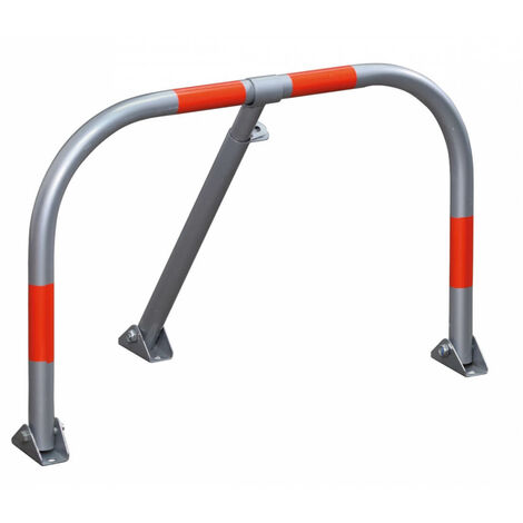 Barriera per parcheggi in acciaio 32mm con strisce riflettenti, lucchettabile - THIRARD