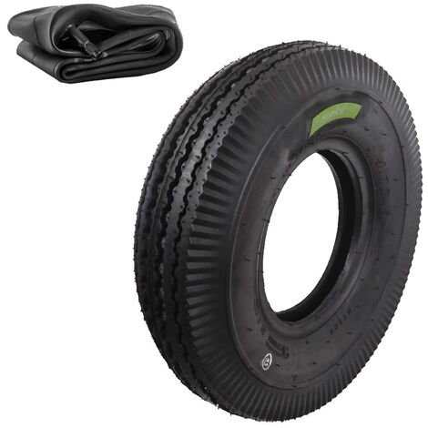 COPERTONE PNEUMATICO 4.00 - 8 + CAMERA GOMMA CARRELLO DA BARCA RINFORZATA 6PR