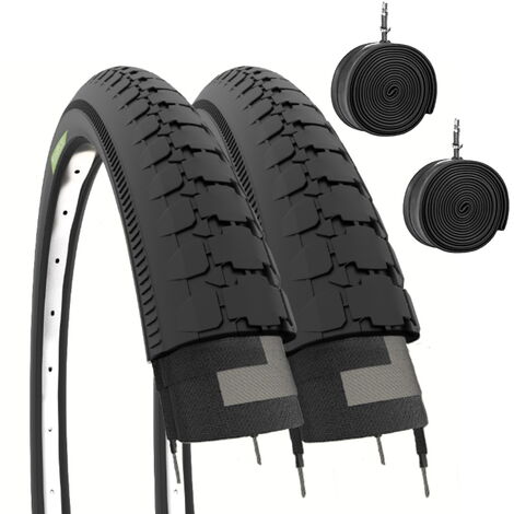 2 COPERTONI 26 X 2 X 1 3/4 (54-571) + CAMERE D'ARIA PNEUMATICI PER CARRETTO FURGONCINO MOTO