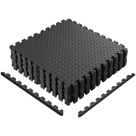 TAPPETINO FITNESS PER PALESTRA A PUZZLE SUPERFICIE DI PROTEZIONE PER PAVIMENTO SET 16 PEZZI 30 X 30 X 1,2 CM TATAMI PUZZLE