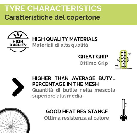 Camera D'Aria Per Pneumatici Ruote Bici Bicicletta Bike 26x1.95-2.125 - Foto 10