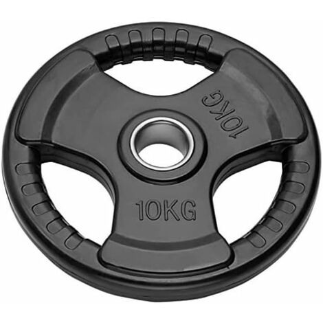 Disco Peso in Ghisa Gommato Dischi Palestra Bilanciere Olimpico Foro 50mm Piastra Tri-Grip da 2.5 a 20 kg (2.5, 1 Disco) FFitness