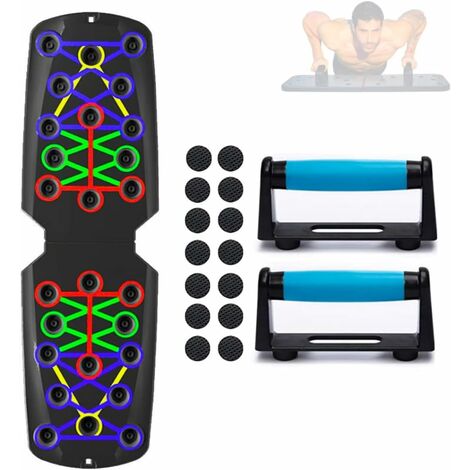 TAVOLA PER FLESSIONI PUSH UP BOARD MULTIFUNZIONE 13 IN 1 PORTATILE PIEGHEVOLE MANICI ANTISCIVOLO PER ADDOMINALI