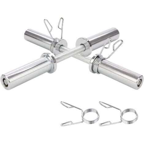 Coppia Manubri Corti da 50 cm N 2 Dumbbell Bilancieri con Chiusure a Molla Set Bodybuilding