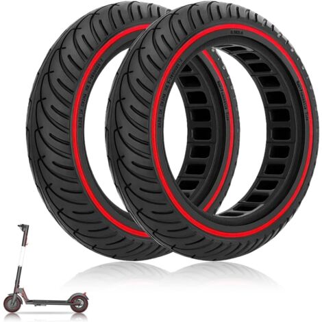 2 RUOTE 8 1/2 X 2 PER MONOPATTINO ELETTRICO GOMME PIENE 8.5 X 2.0 ANTIFORATURA (1/5)