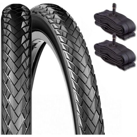 2 COPERTONI DSI 700 x 35 + 2 CAMERE CON VALVOLA SCHRADER AMERICA PNEUMATICI NERI X CITY BIKE TREKKING 28 x 1.35 28 x 1 5/8 x 1 3/8 (37-622) (1/4)