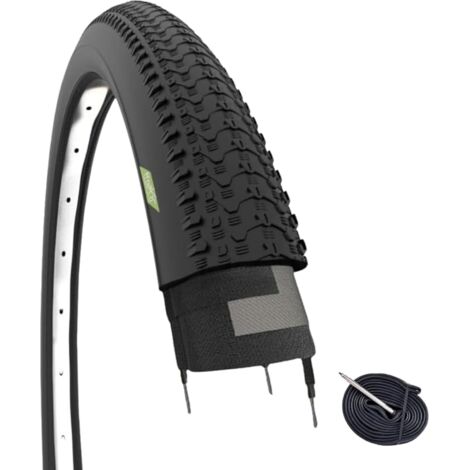 COPERTONE PNEUMATICO 27.5 x 2.10 (54-584) + CAMERA D’ARIA CON VALVOLA FRANCESE BICI MTB GOMMA STRADALE BICI UOMO OFF-ROAD STERRATO TREKKING (1/4)