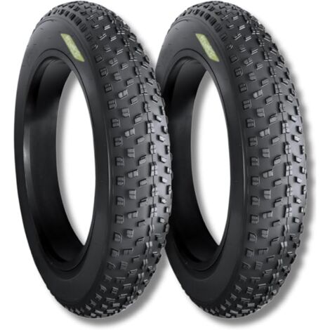 2 COPERTONI 20 X 4.0 PER FAT BIKE E-BIKE GOMME 20'' COPPIA DI PNEUMATICI TASSELLATI BICICLETTA FAT ELETTRICA