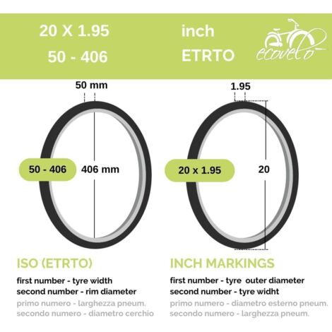 2 COPERTONI BIANCHI 20 X 1.95 (50-406) + CAMERE D’ARIA VALVOLA AMERICA SCHRADER BICICLETTA BMX FREE STYLE