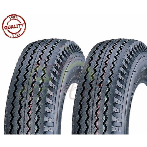 2 Pneumatici 4.80/4.00-8 Rinforzato 6PR GOMME COPERTONI 69N Ruote Carrello RIMORCHIO RIMORCHIETTO da Barca Union
