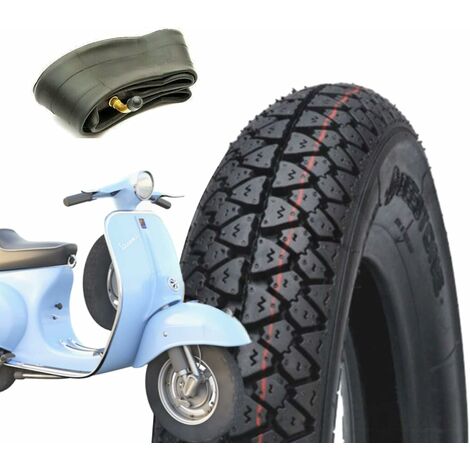 GOMMA COPERTONE 3.50-10 + CAMERA PER VESPA 125 150 200 PX ARCOBALENO PNEUMATICO  51J D795 4PR E4