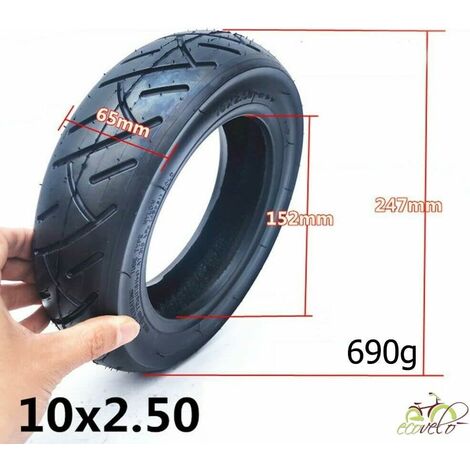ECOVELO 1 band 10 x 2,50 luchtslang wiel scooter elektrische scooter reserveonderdeel hoverboard 10 inch