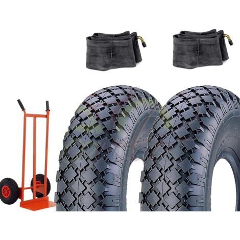 2 COPERTONI VQUEST 3.00-4 (260 X 85) + CAMERE Pneumatici GOMME Ruota CARRELLINO Carrello Portapacchi PORTATUTTO Ecovelo