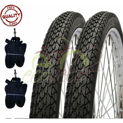2 COPERTONI E + 2 CAMERE d'Aria da per CARRETTO Furgoncino Nero 26 X 2 X 1 3/4 (57-571)