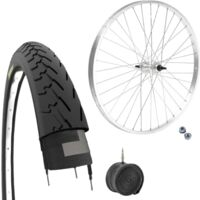 Cerchio Posteriore 28 x 1.75 Ruota Alluminio/Acciaio 1V + Copertone e Camera d’aria 700X35C x Bici CityBike Stradale Olandese